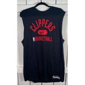 New W/ Tags Nike L. A. Clippers On-Court Practice Sleeveless Tee Black XXL-Tall